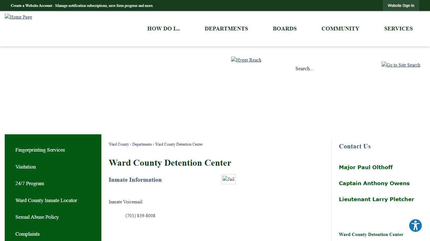 Ward County Detention Center | Ward County, ND - Official Website
